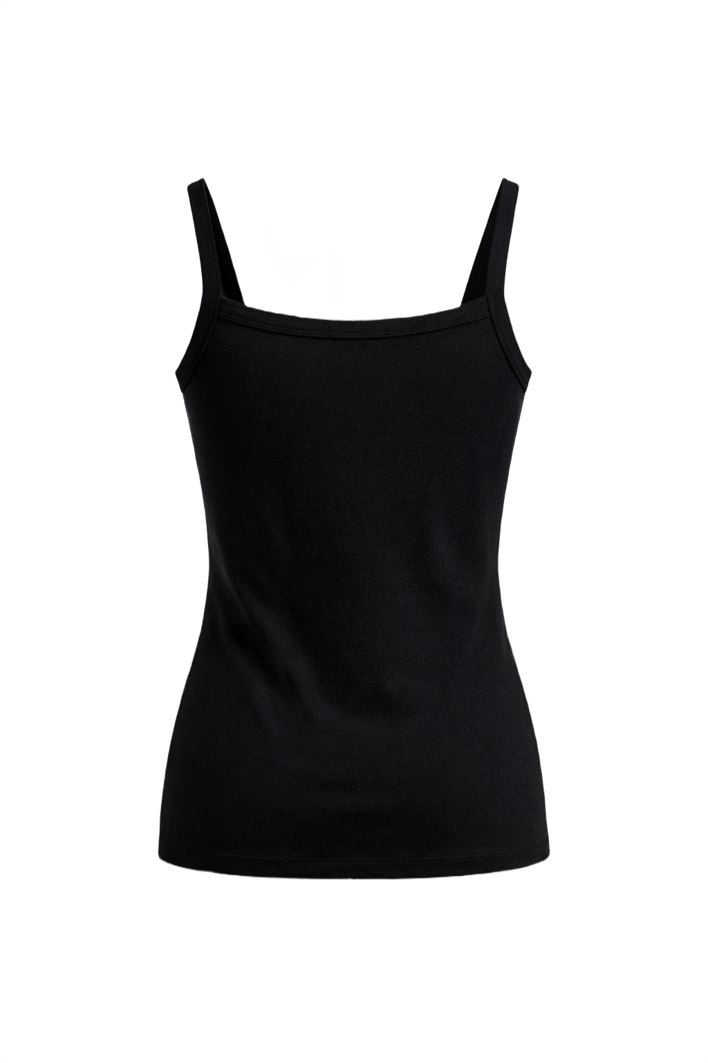 1990s Black Cotton Tank Top - Back View