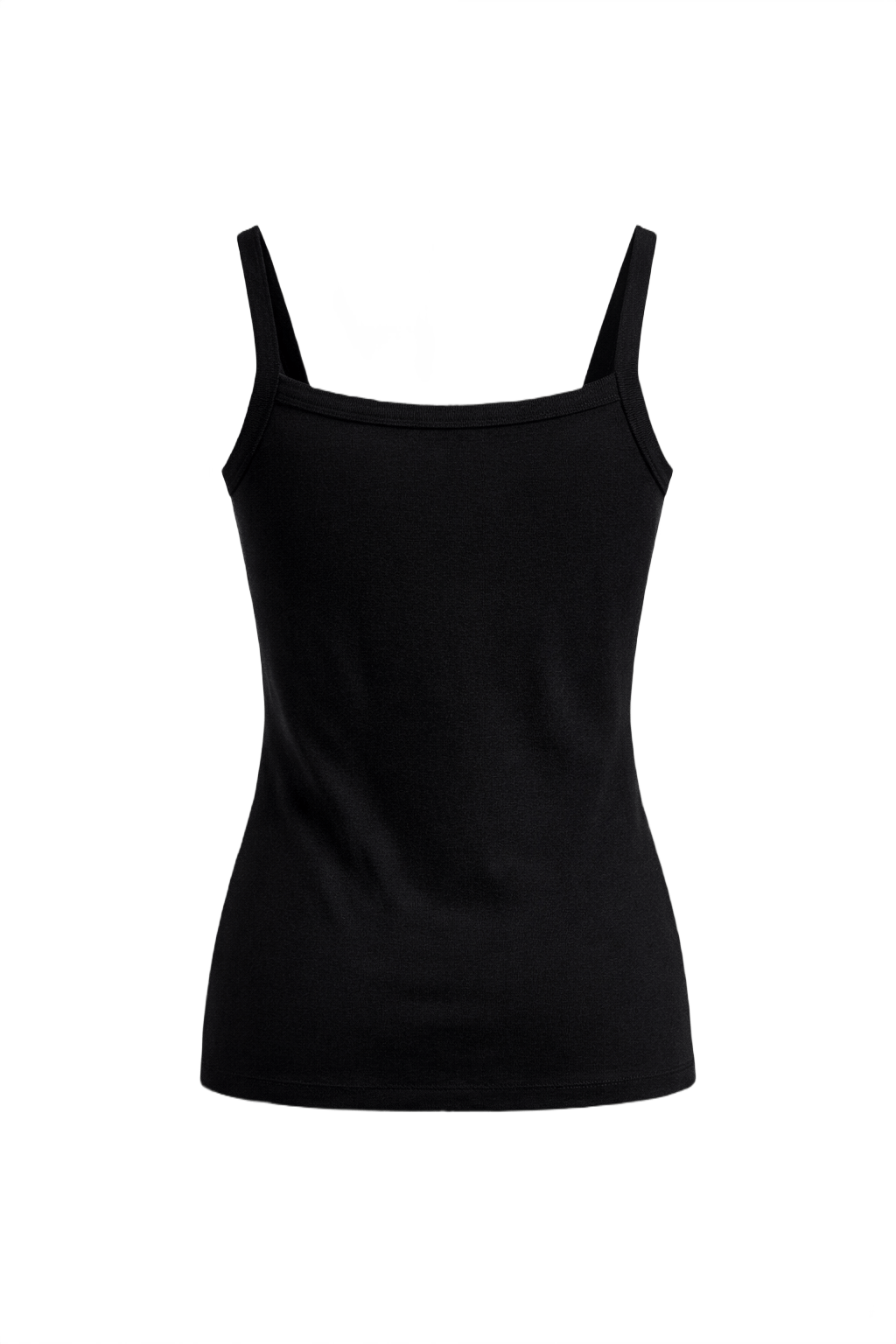 1990s Black Cotton Tank Top - Back View