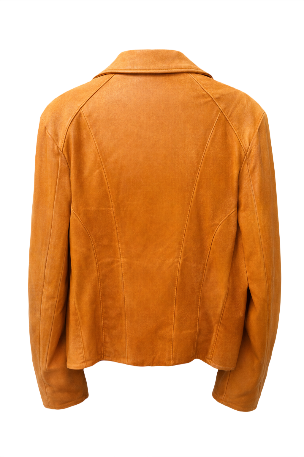 1960s Tan Leather Jacket - Back View
