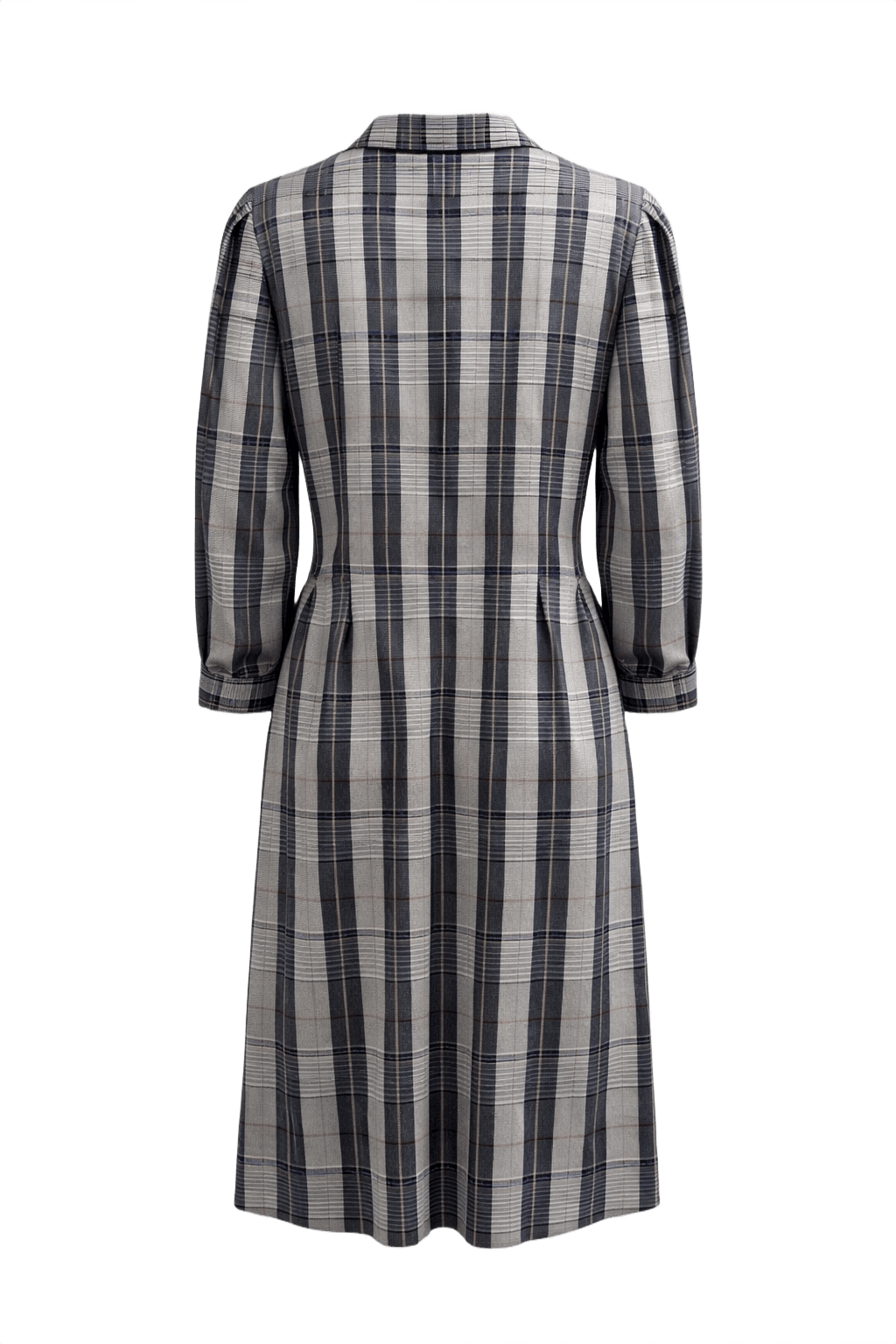 1980s Gray Wool Coat - Back View