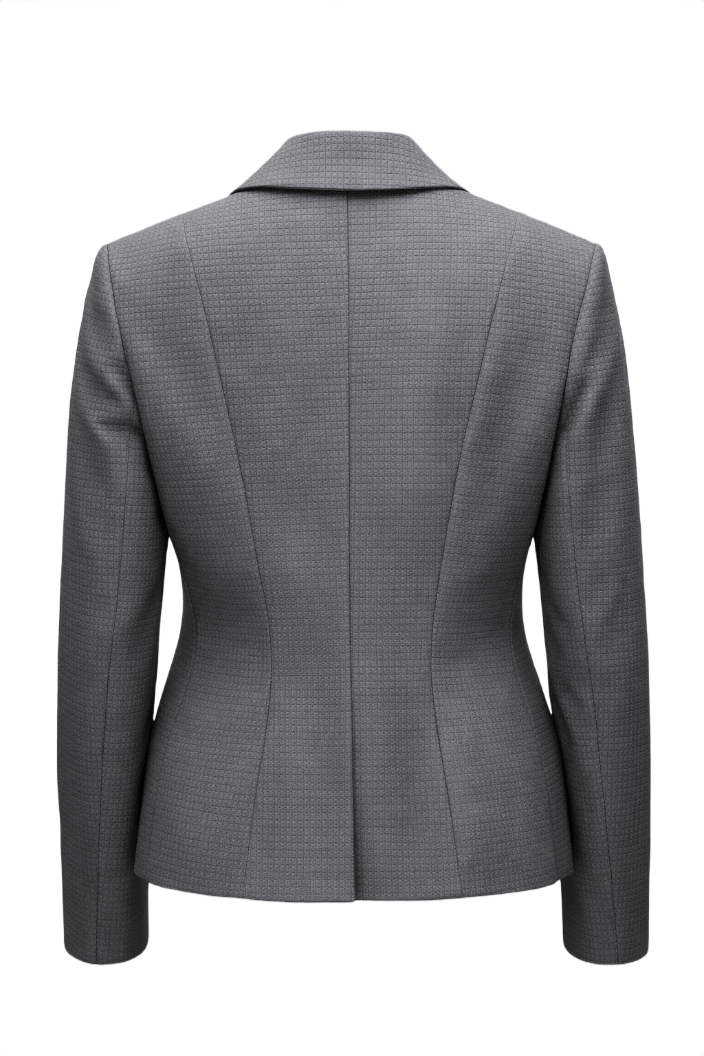 1990s Charcoal Grey Textured Blazer - Back View