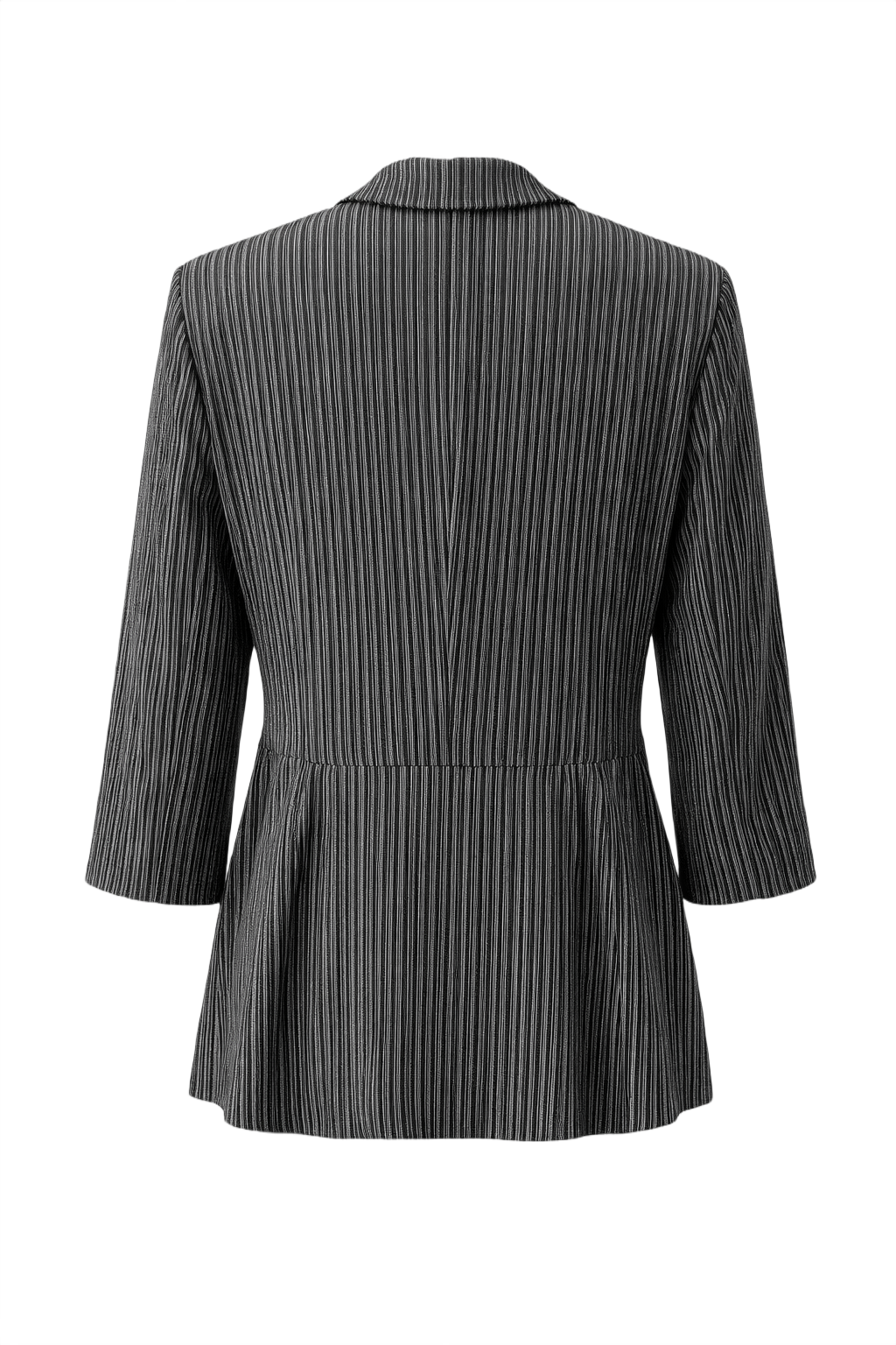 1990s Black Wool Blazer - Back View