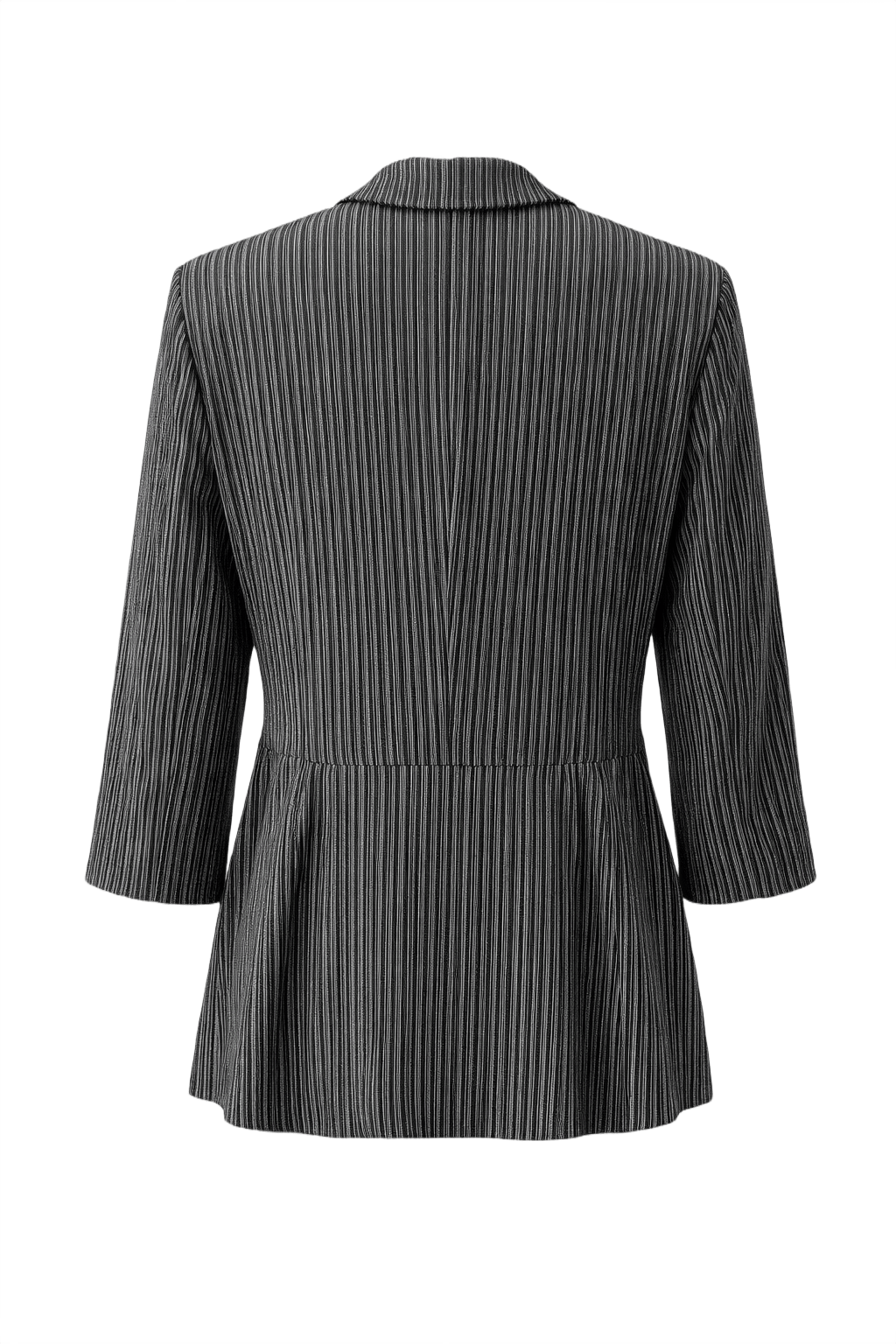 1990s Black Wool Blazer - Back View