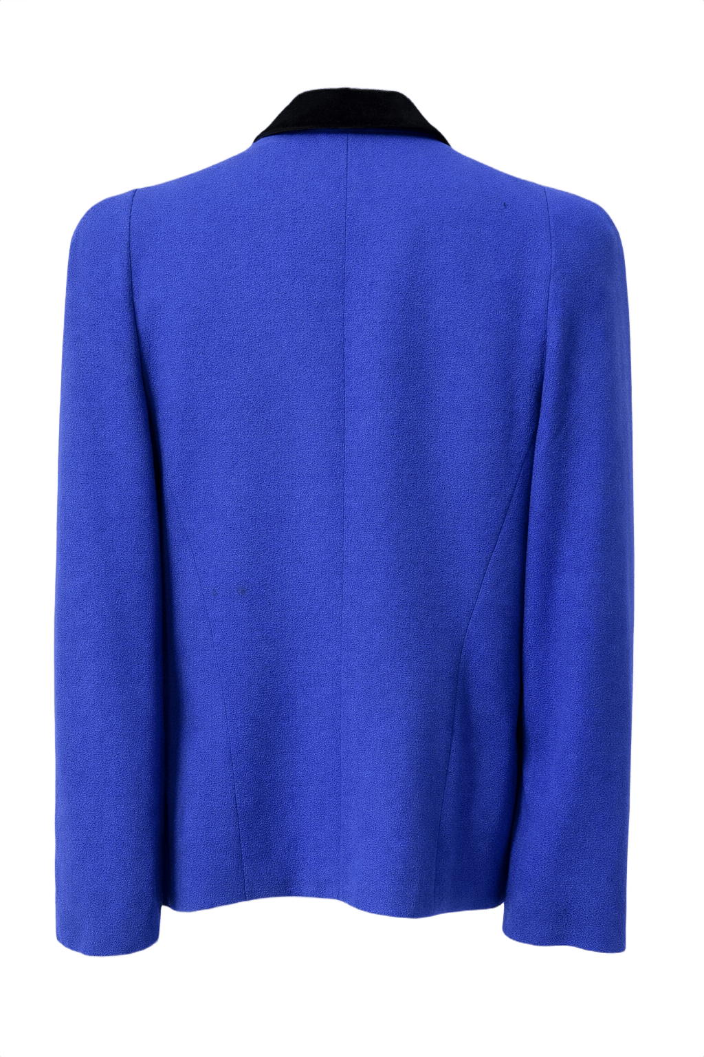 1980s Bright Royal Blue Wool Blazer - Back View