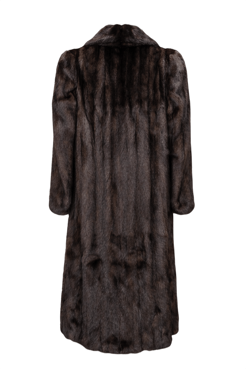 1990s Dark Brown Mink Fur Coat - Back View