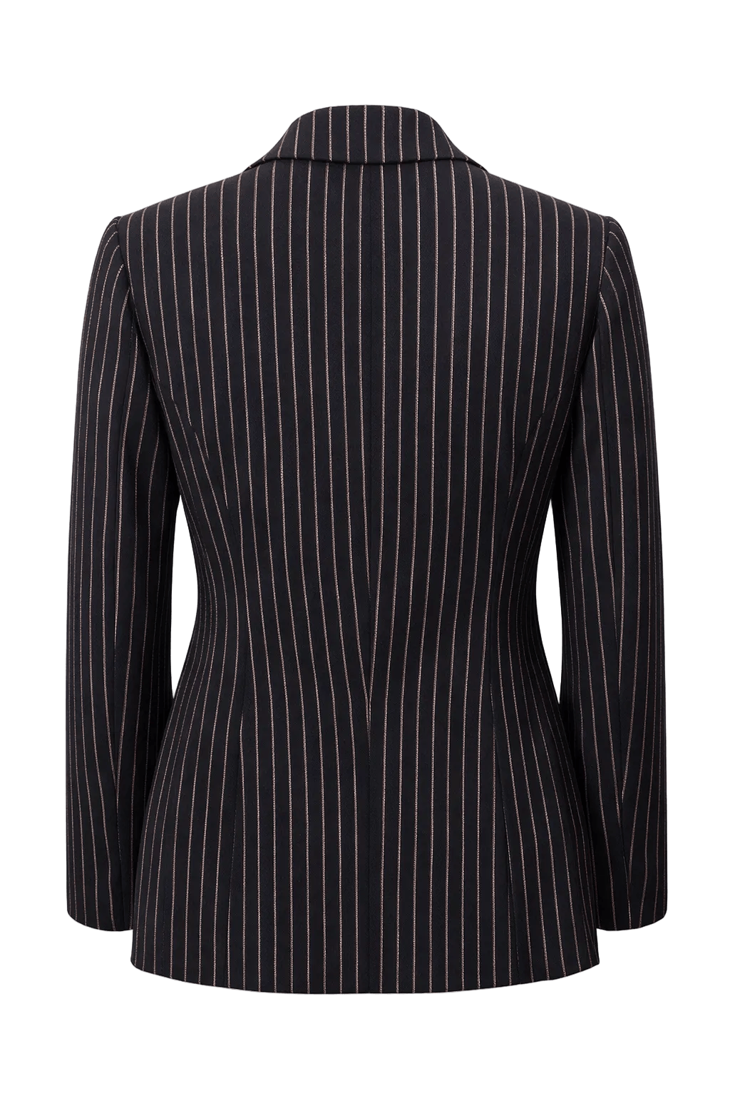 1980s Black Wool Blazer - Back View