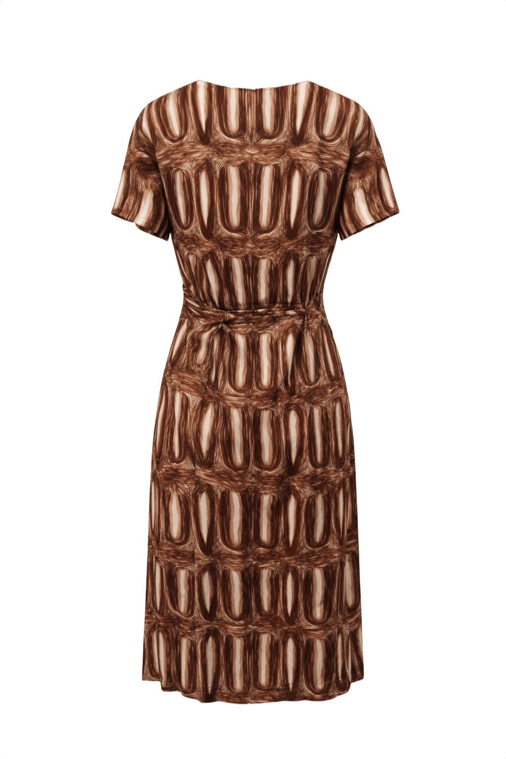 1960s Brown Cotton Dress - Back View