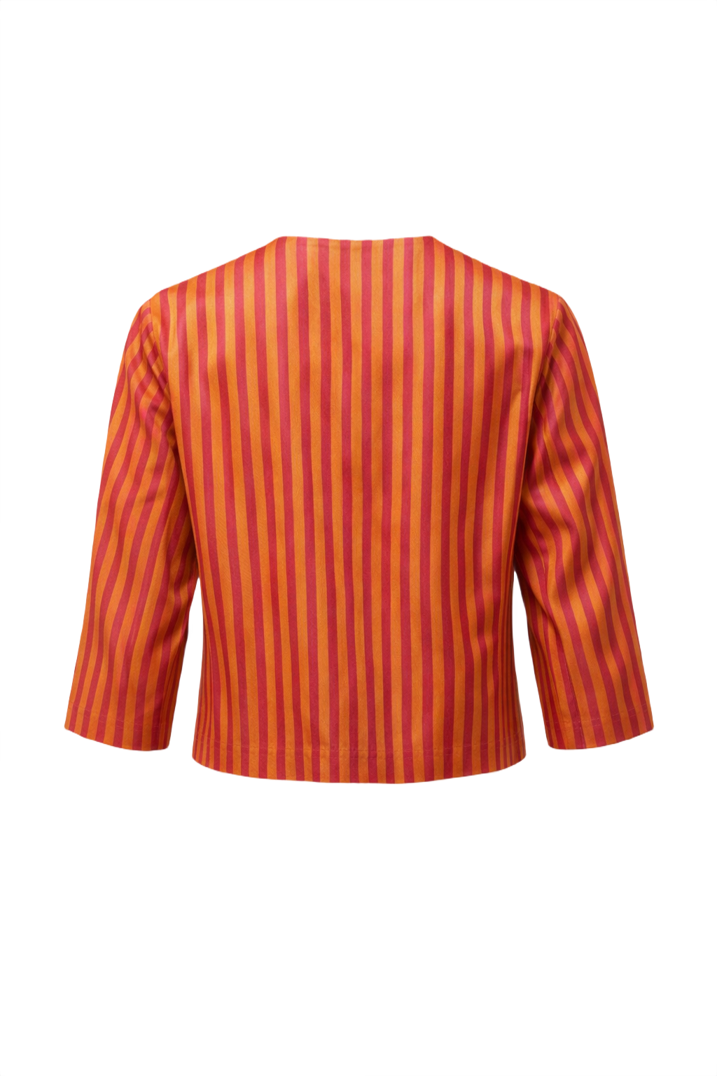 1960s Orange Cotton Jacket - Back View