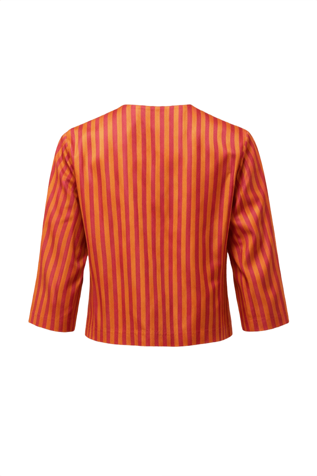 1960s Orange Cotton Jacket - Back View