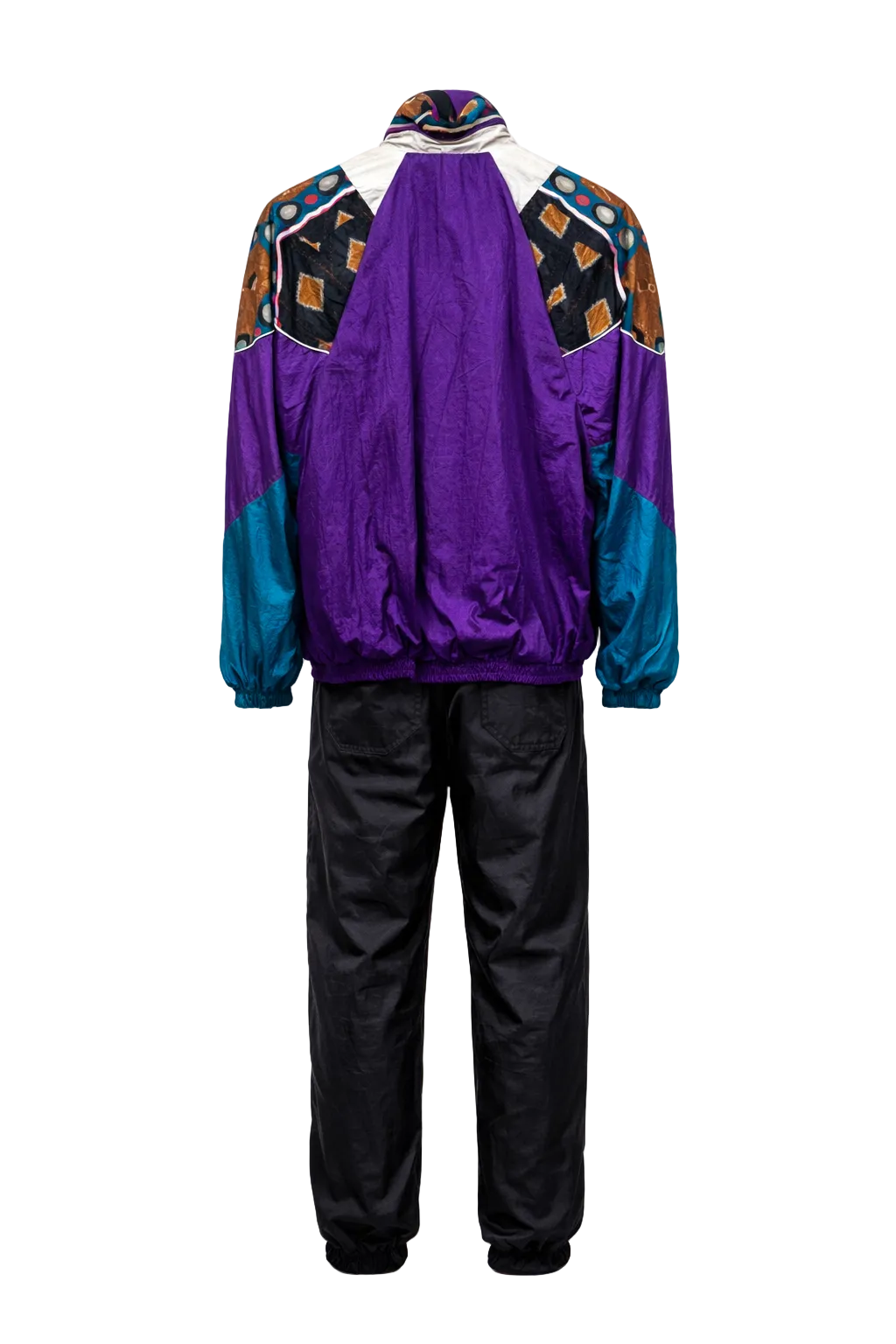 1980s Multicolored Nylon Tracksuit - Back View