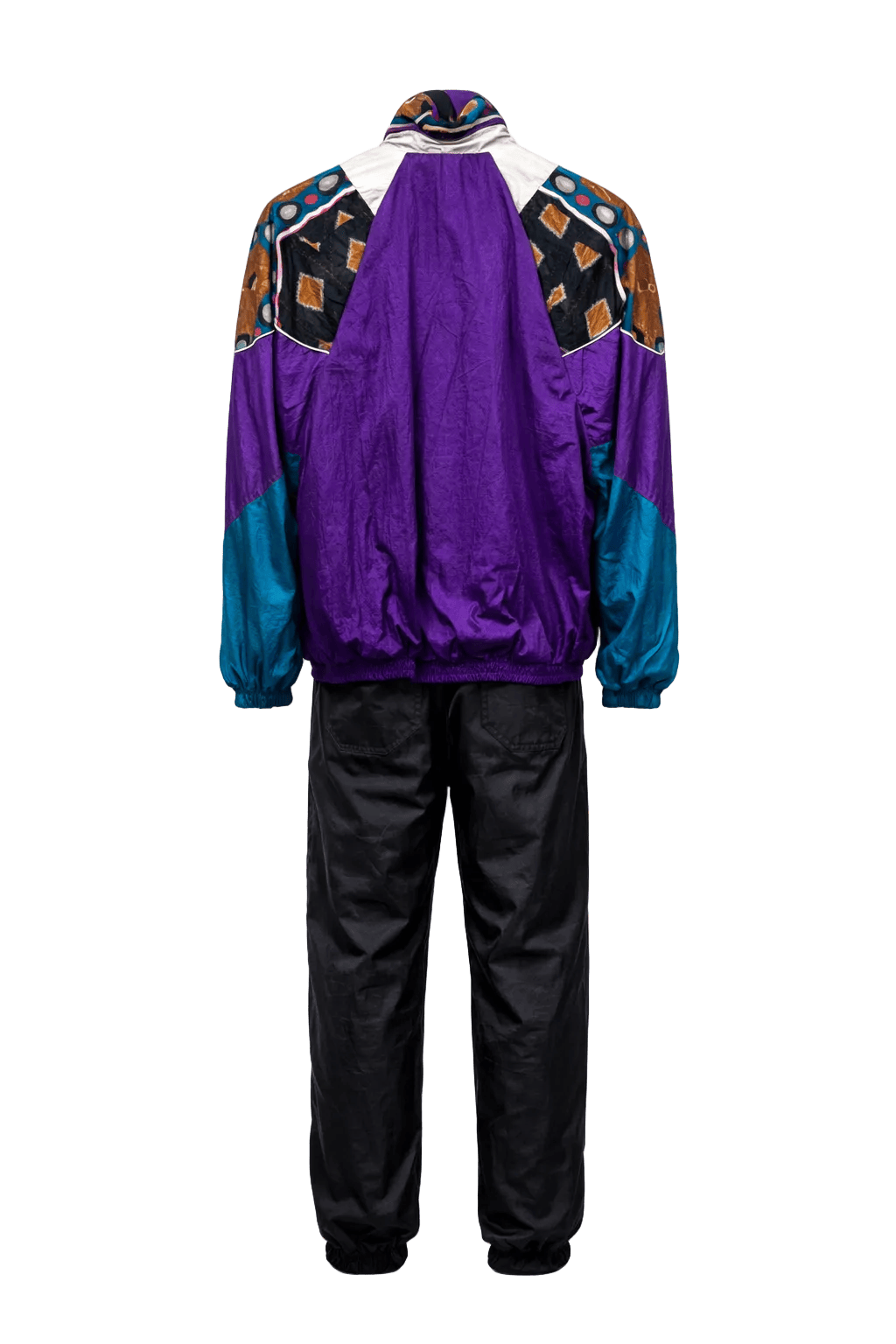 1980s Multicolored Nylon Tracksuit - Back View