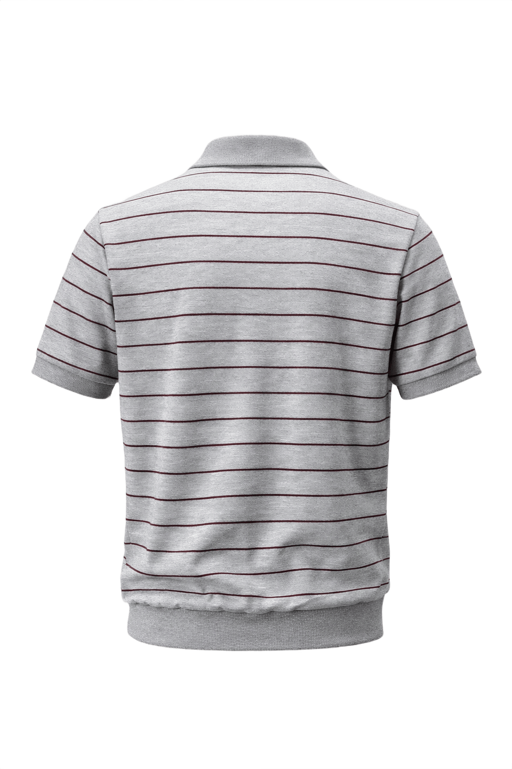 1970s Light Grey Cotton Polo - Back View
