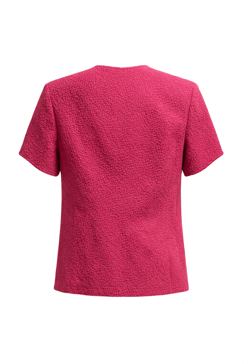 1980s Fuchsia Synthetic Blend Blazer - Back View