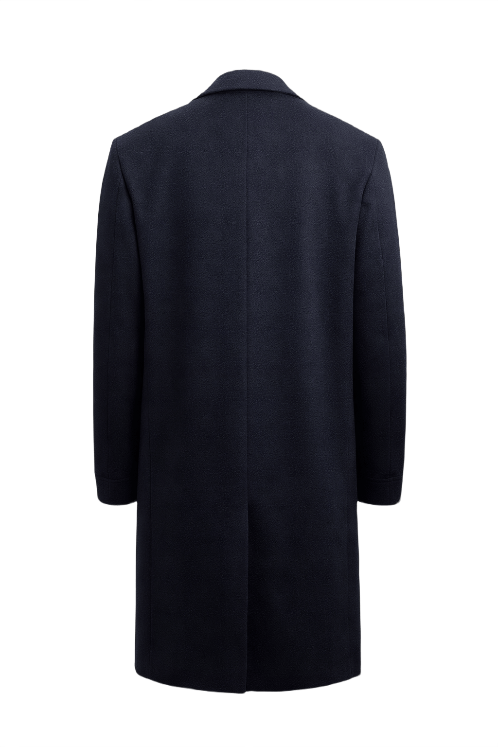 1960s Navy Blue Wool Coat - Back View