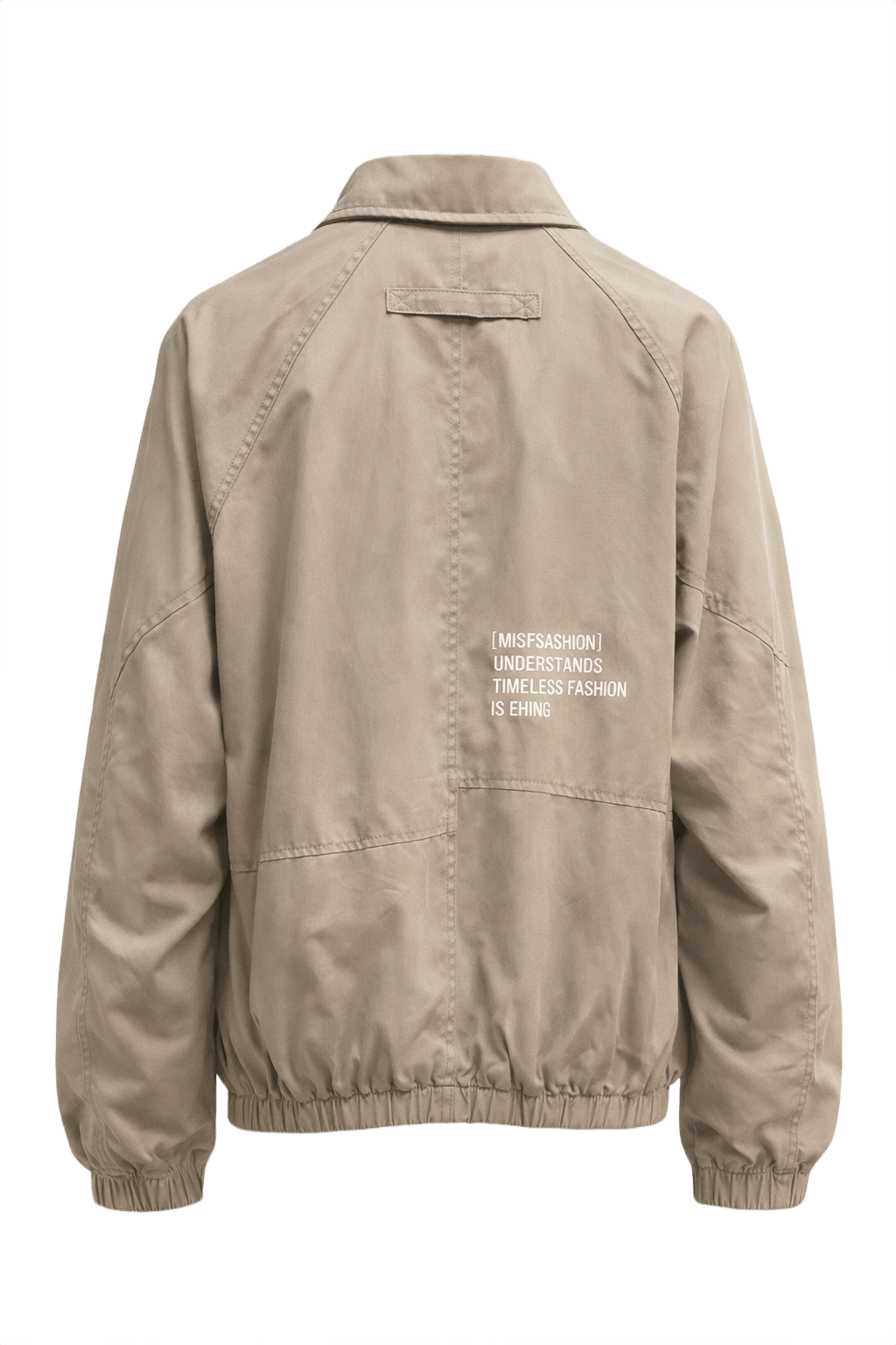 1990s Beige Cotton Blend Jacket - Back View