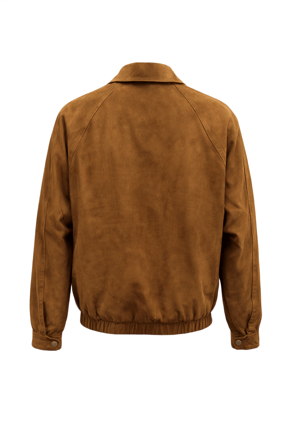 1990s Brown Suede-Like Men's Jacket - Back View