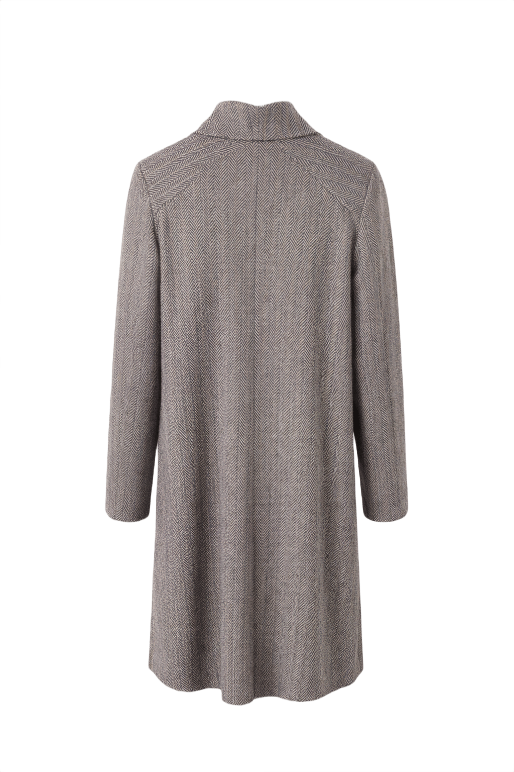1960s Grey Wool Coat - Back View