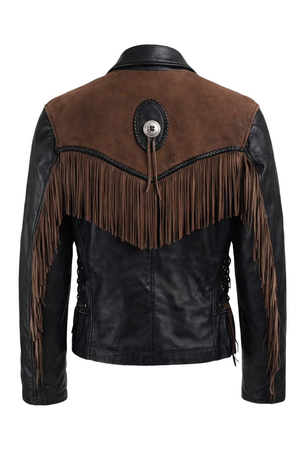 1970s Brown Leather Jacket - Back View