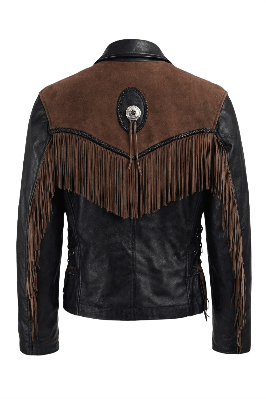 1970s Brown Leather Jacket - Back View