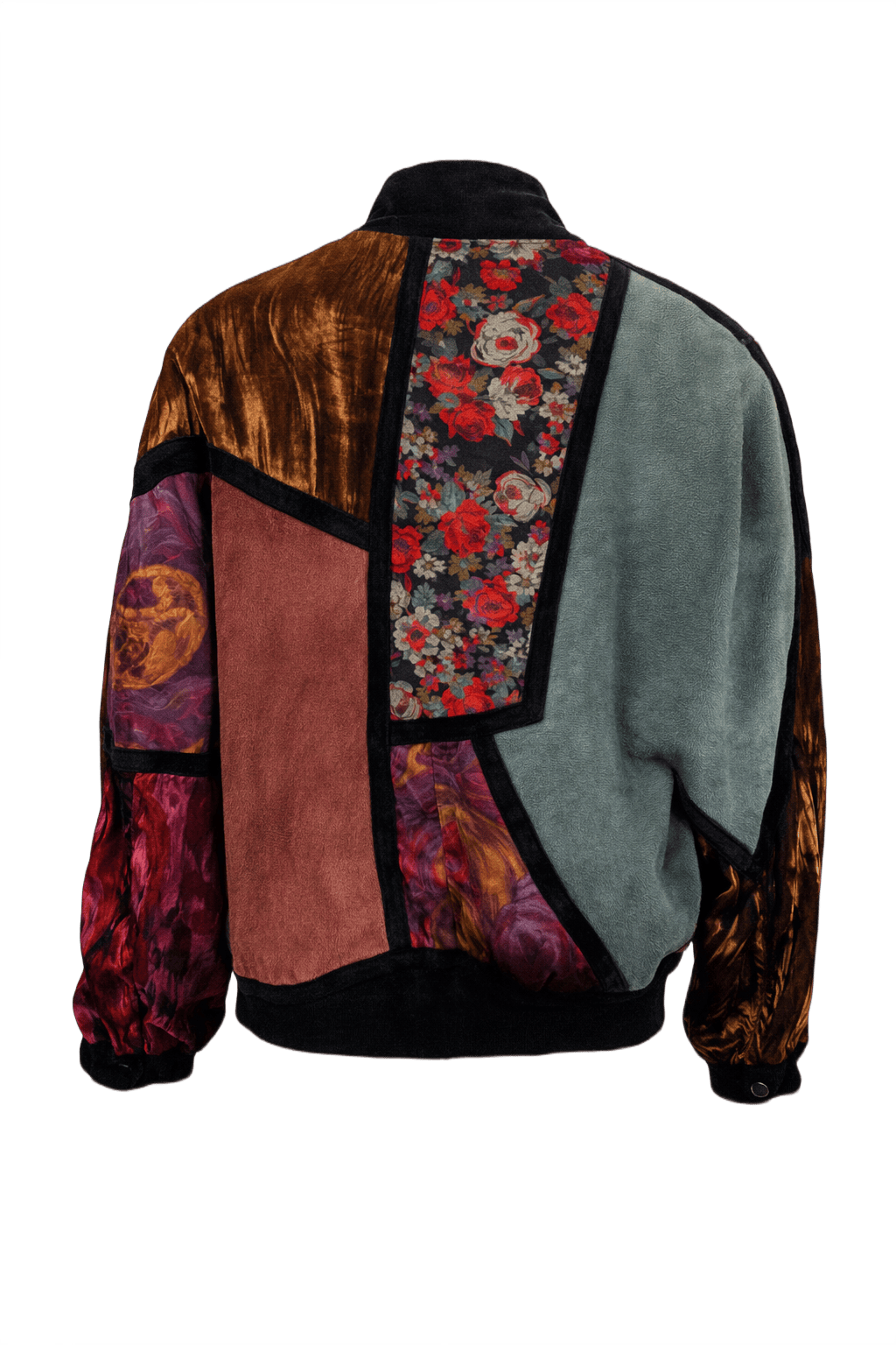 1970s Multicolored Velvet Jacket - Back View