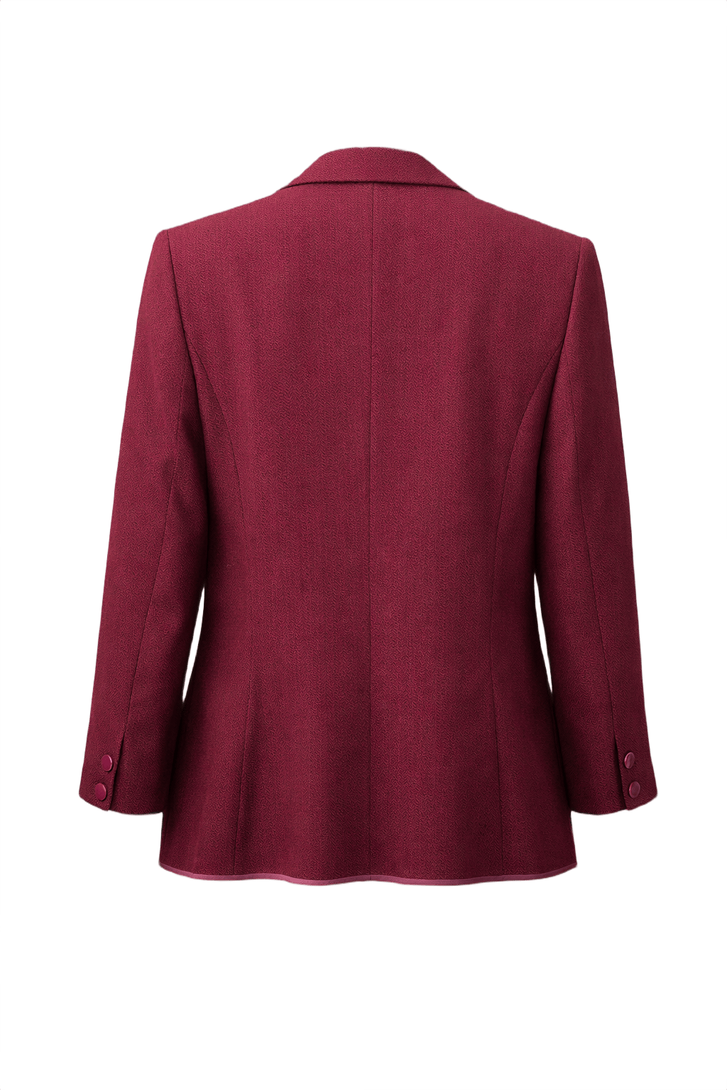 1980s Burgundy Red Wool Blazer - Back View