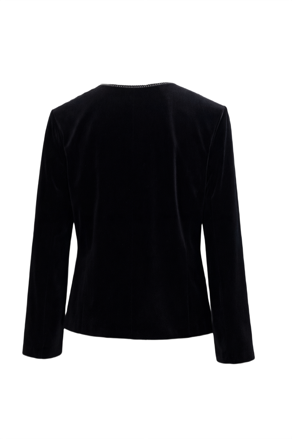 1990s Black Velvet Blazer - Back View