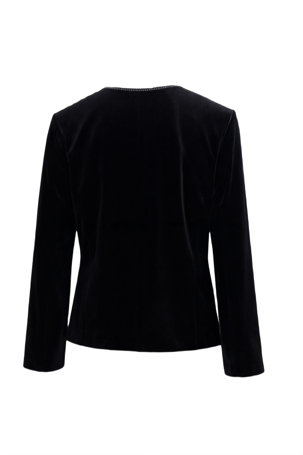 1990s Black Velvet Blazer - Back View