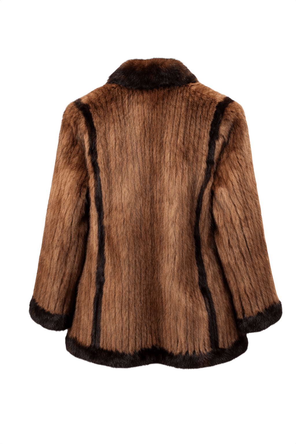 1980s Brown Fur Coat - Back View