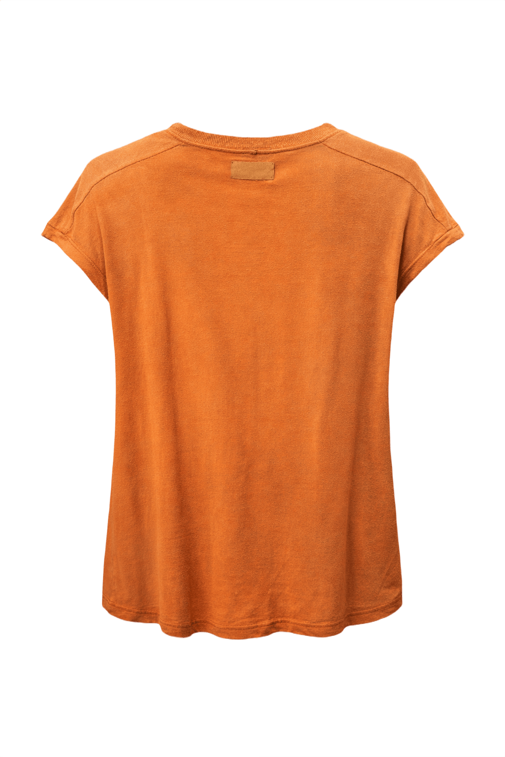 1990s Orange Cotton T-Shirt - Back View