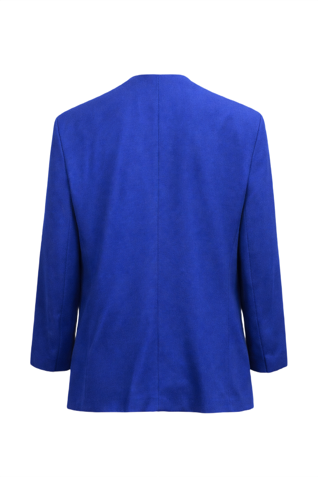 1990s Royal Blue Wool Blend Blazer - Back View