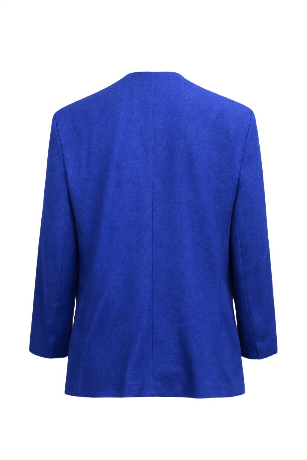 1990s Royal Blue Wool Blend Blazer - Back View