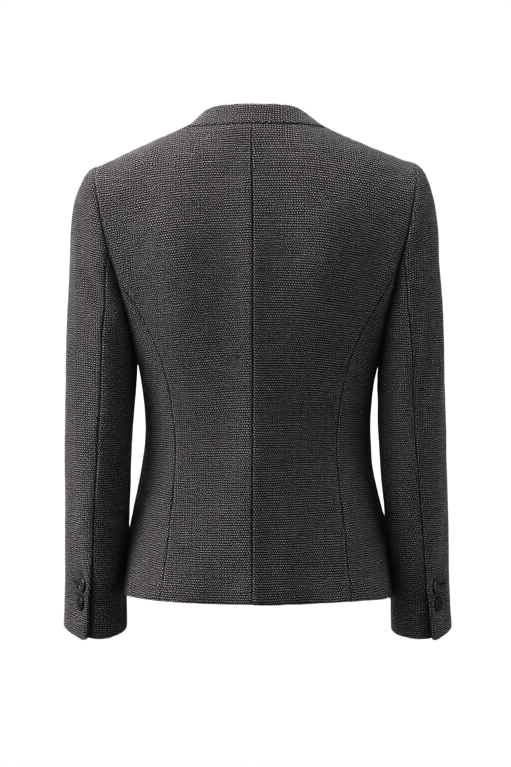 1990s Gray Wool Blend Blazer - Back View
