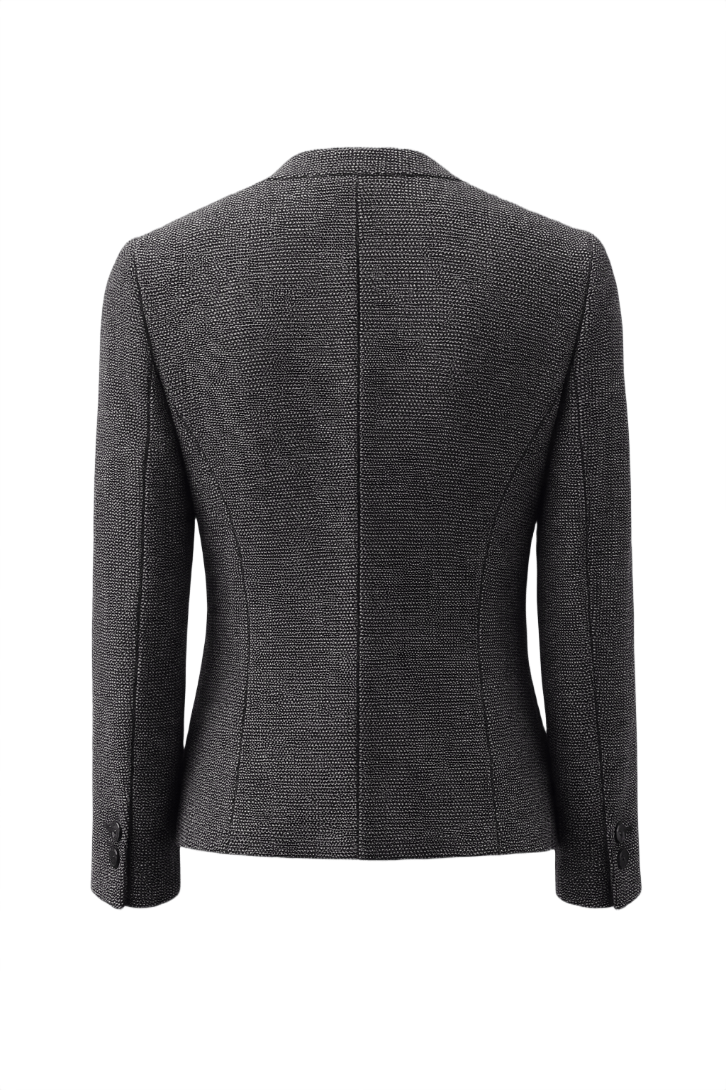 1990s Gray Wool Blend Blazer - Back View