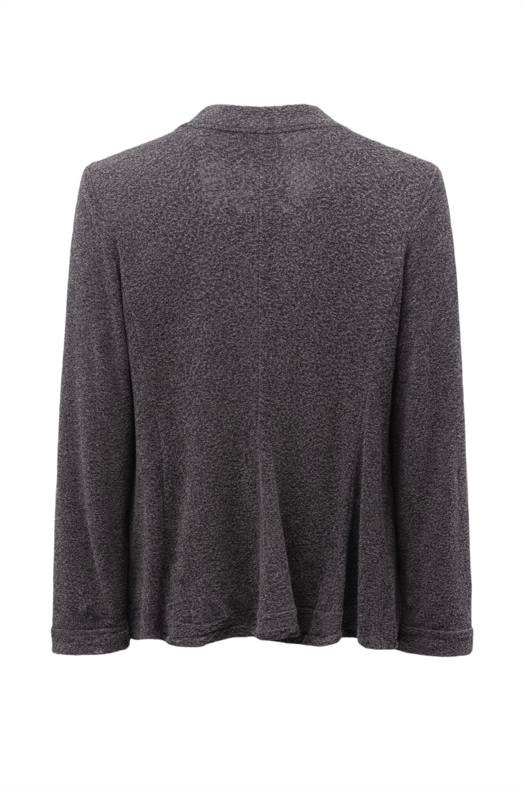 1990s Charcoal Grey Wool Blend Cardigan - Back View