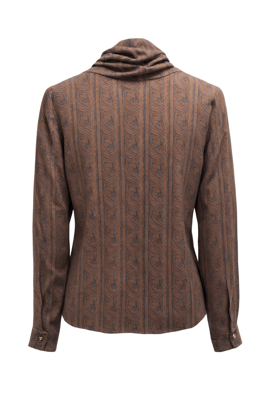 1990s Brown Knit Blouse - Back View