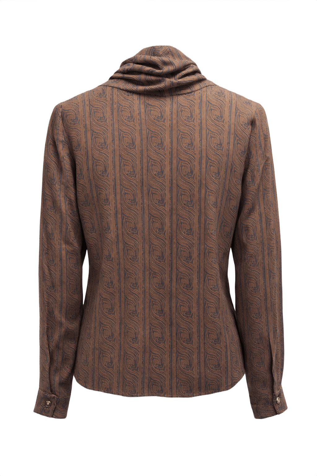 1990s Brown Knit Blouse - Back View