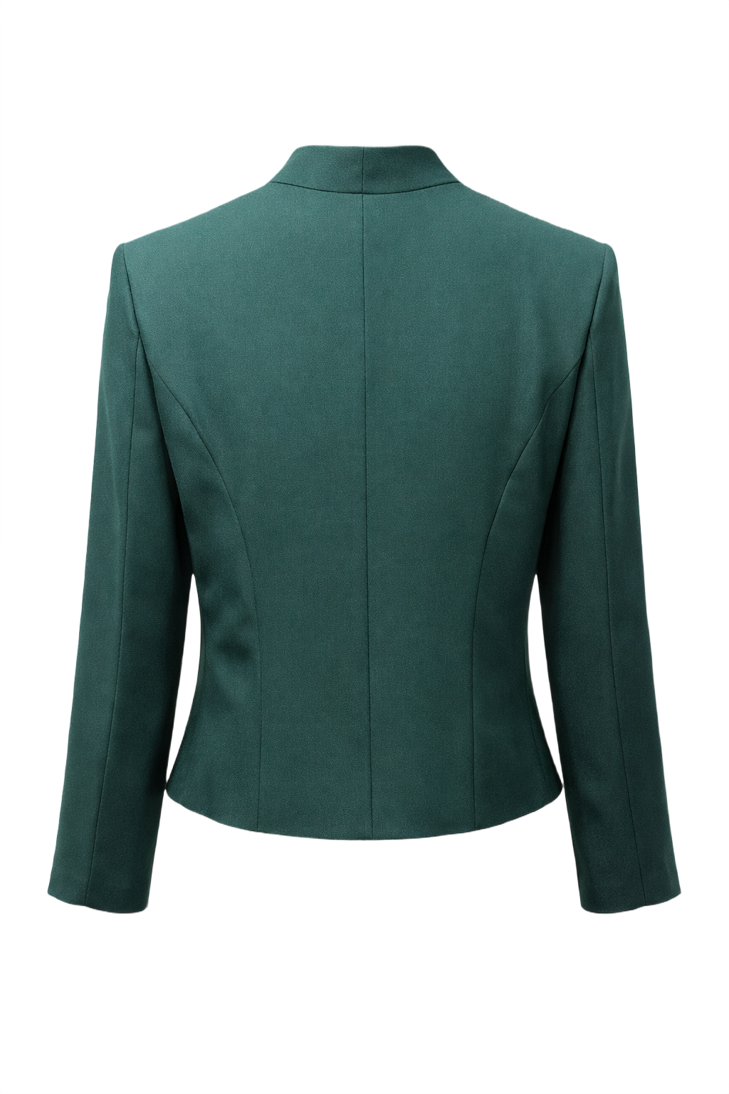 1990s Emerald Green Wool Blend Blazer - Back View