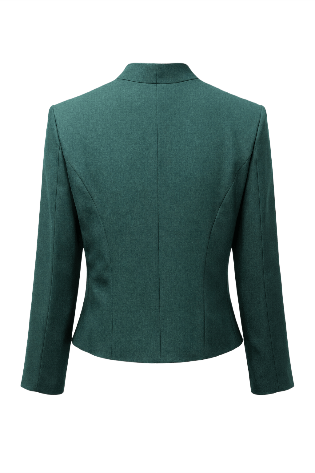 1990s Emerald Green Wool Blend Blazer - Back View