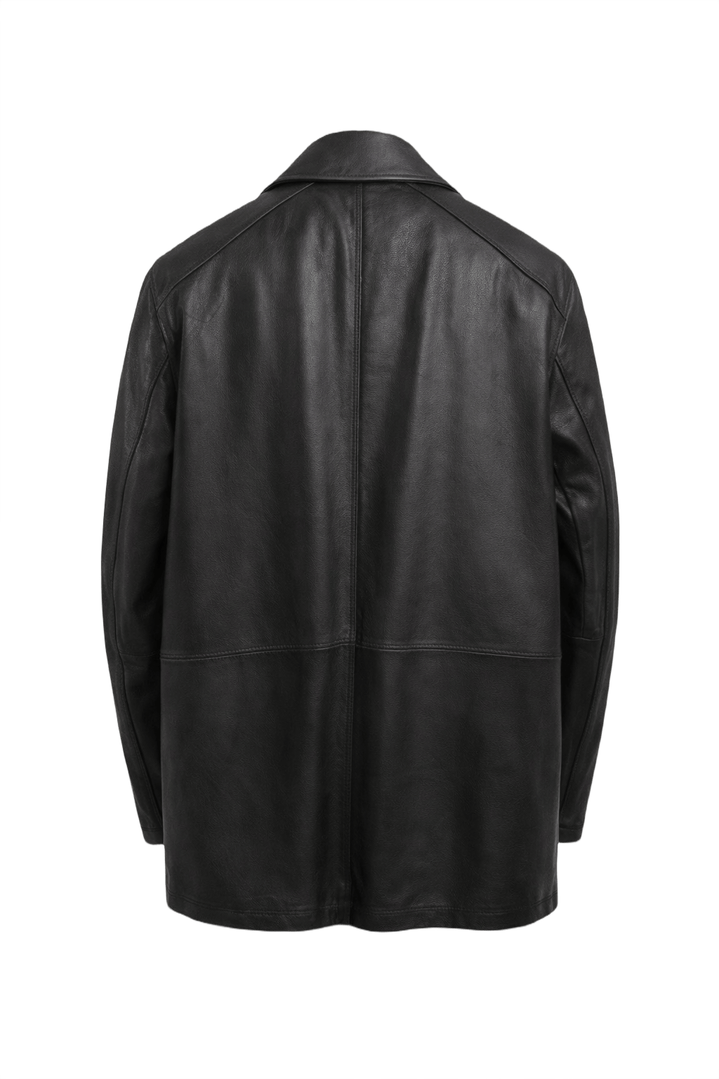 1990s Black Leather Jacket - Back View