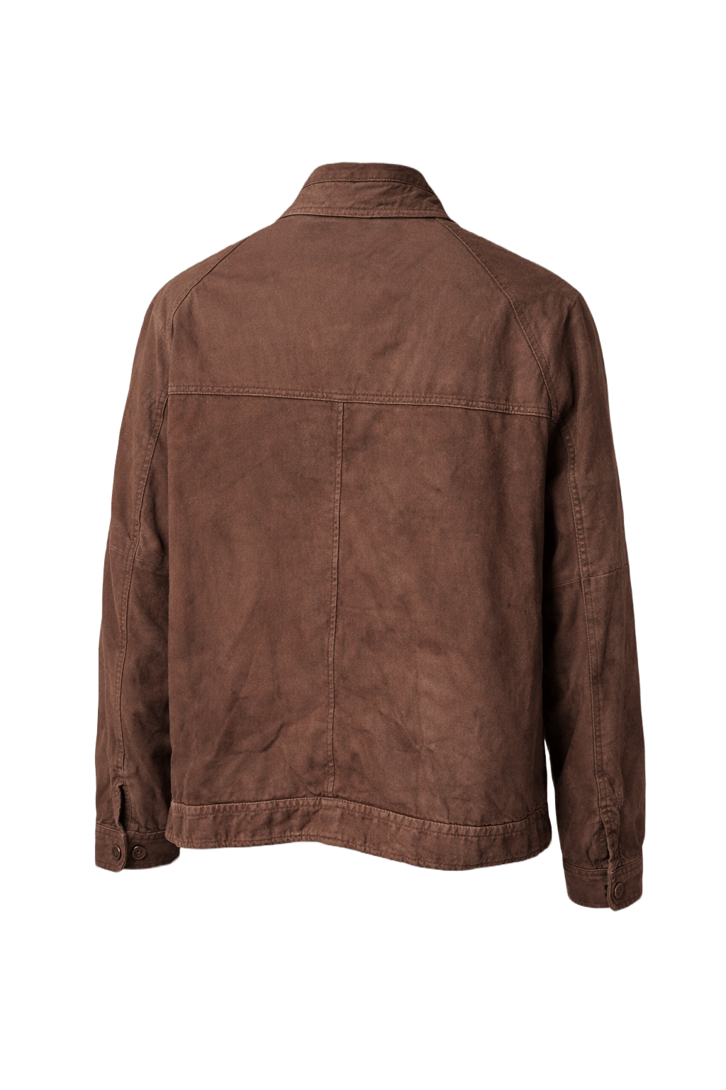 1980s Brown Suede Jacket - Back View