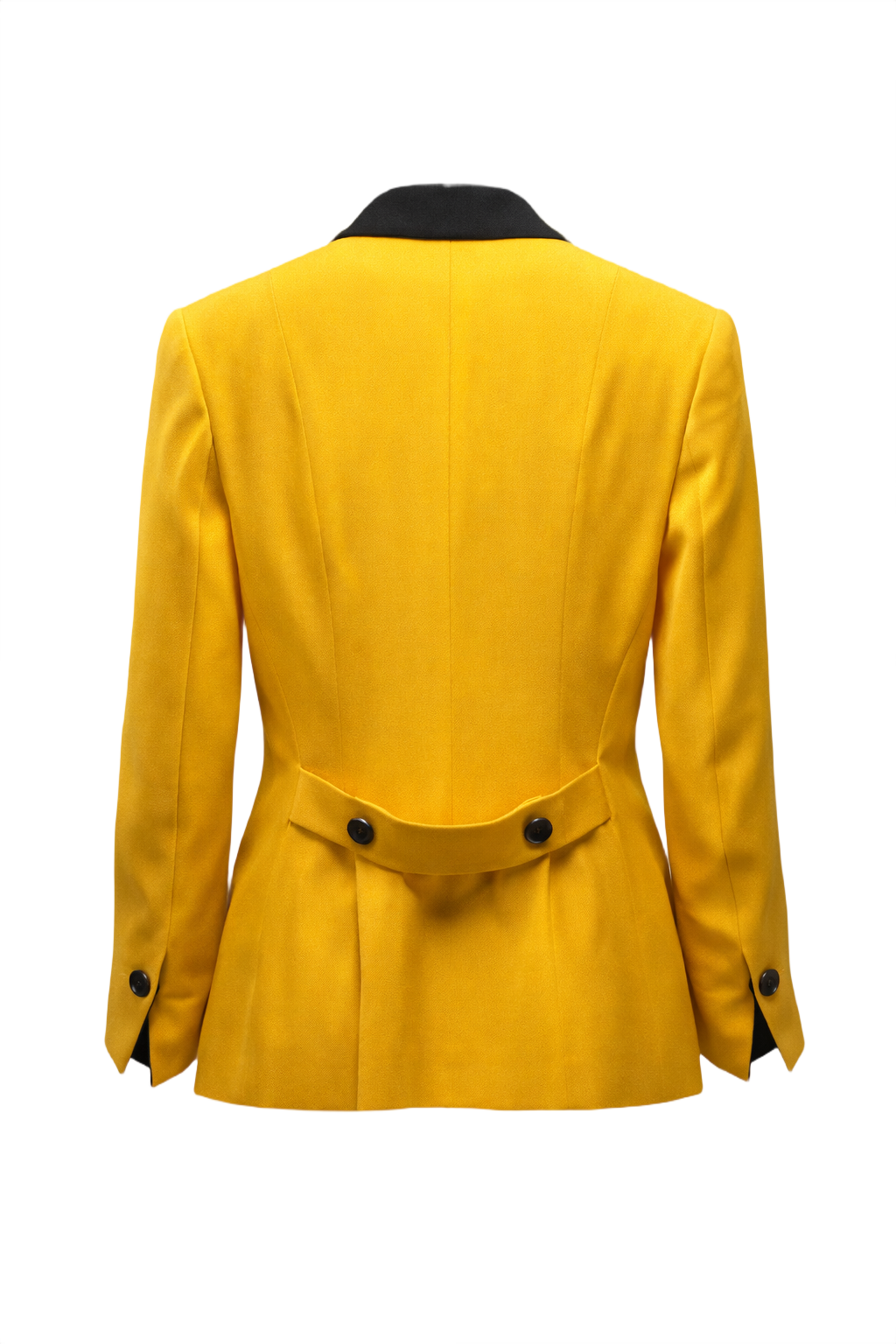 1950s Yellow Wool Blend Blazer - Back View