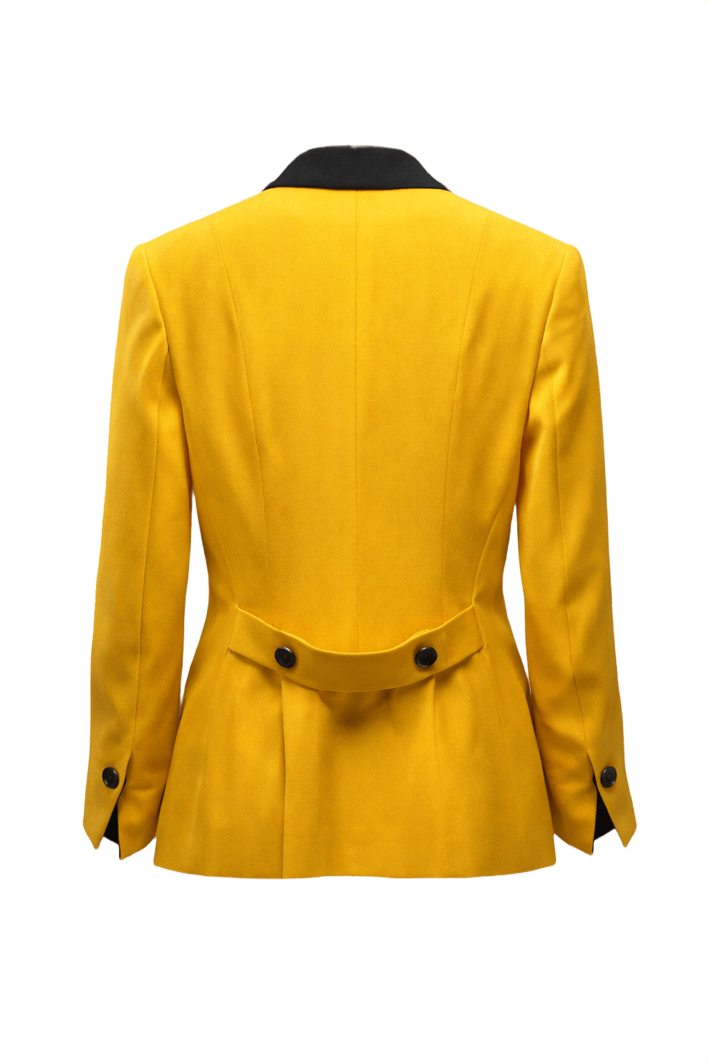1950s Yellow Wool Blend Blazer - Back View