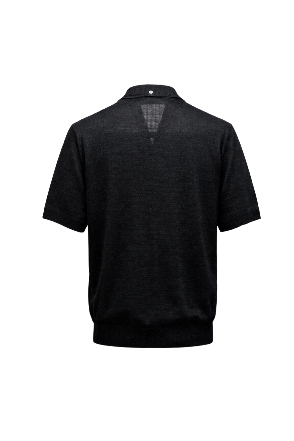 1960s Black Cotton Blend Shirt - Back View