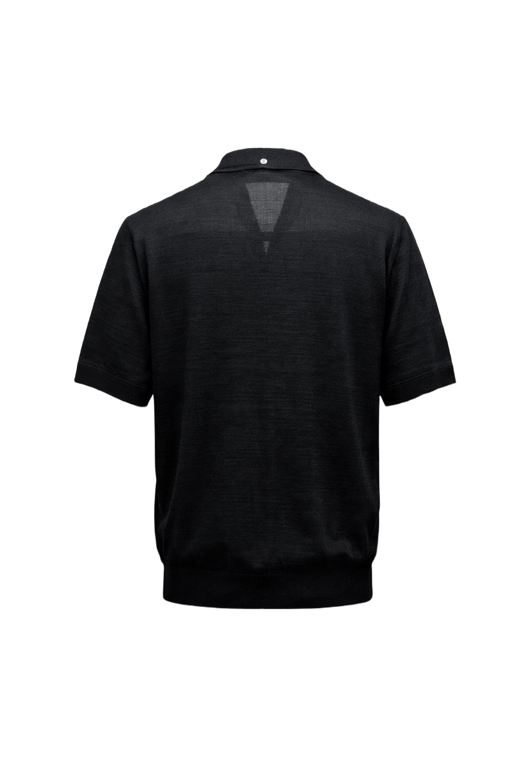 1960s Black Cotton Blend Shirt - Back View