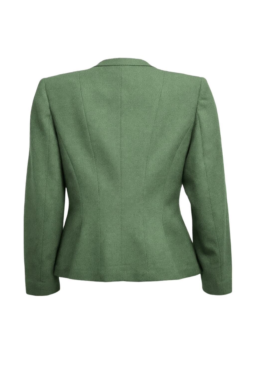 1990s Green Wool Blend Jacket - Back View