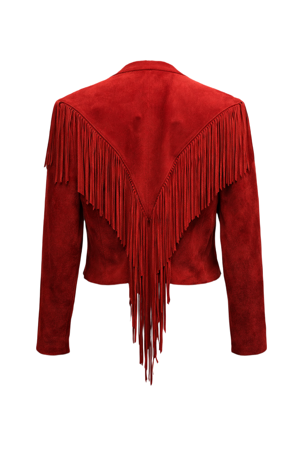 1970s Red Suede Jacket - Back View