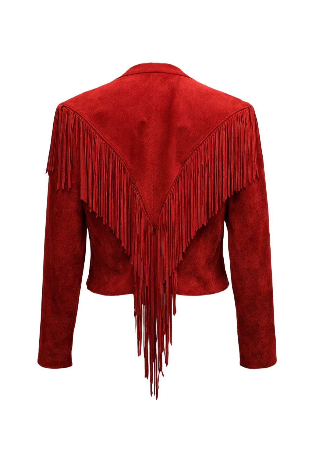 1970s Red Suede Jacket - Back View