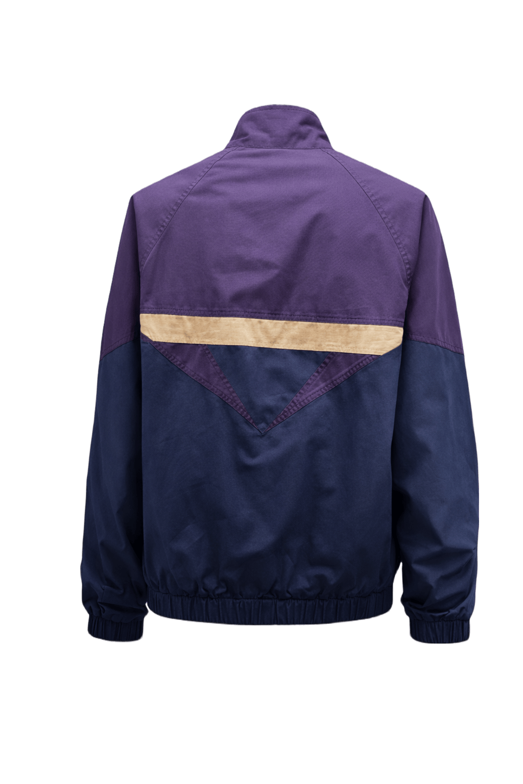 1990s Dark Purple Synthetic Blend Jacket - Back View