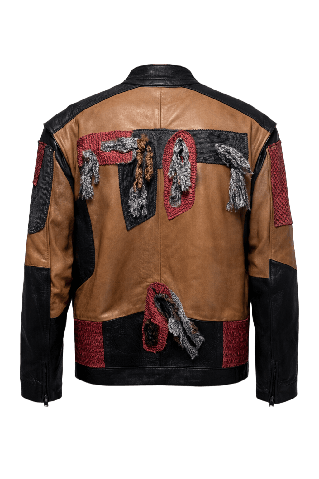 1970s Tan Leather Jacket - Back View