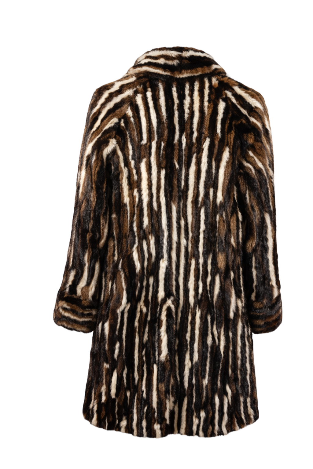 1980s Brown Fur Coat - Back View